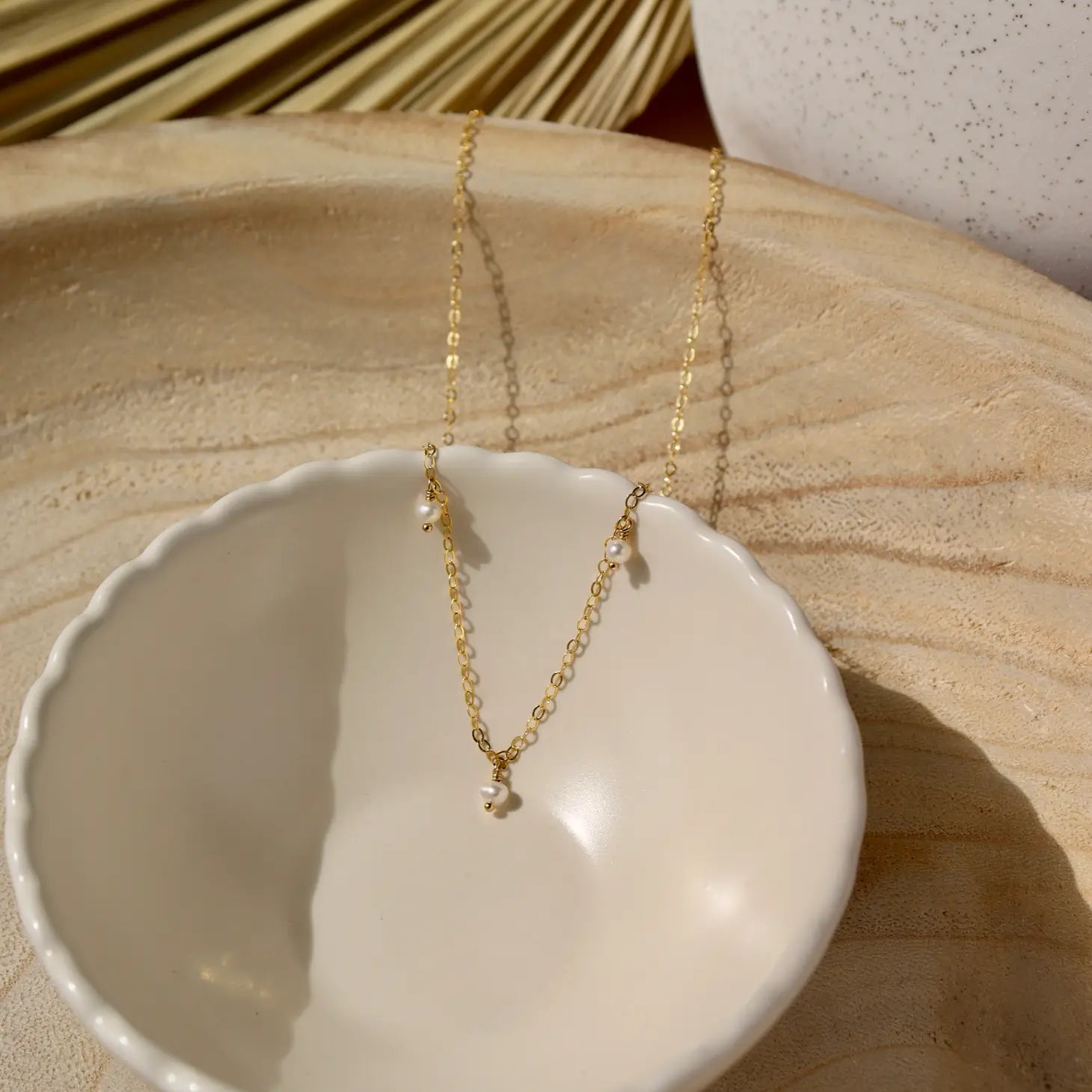 Token Jewelry | Delicate Pearl Necklace | Prelude and Dawn Los Angeles, CA