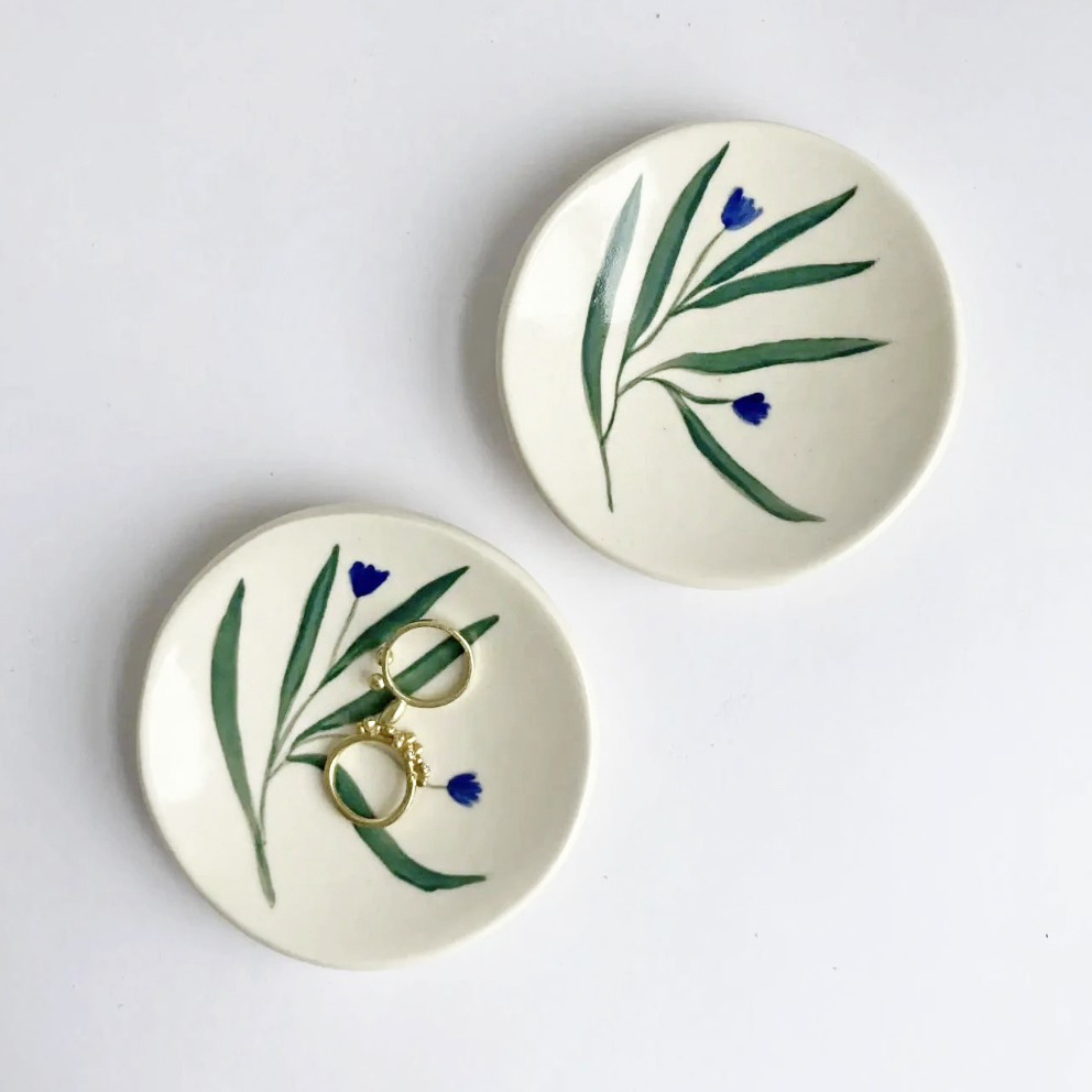 Alicja Ceramics | Floral ring dish / little plate | Prelude & Dawn Los Angeles, CA