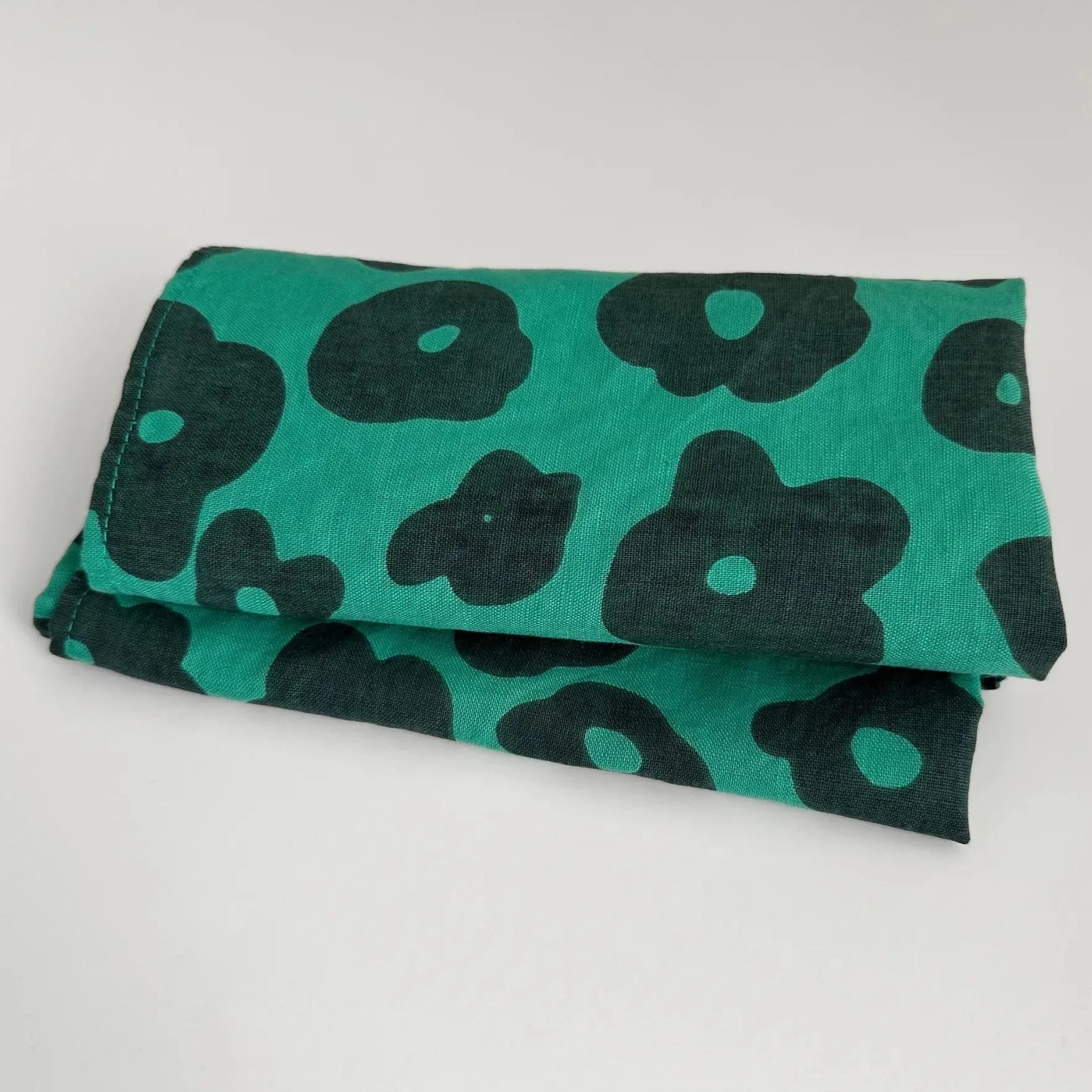 Jenny Pennywood Napkins Set of 2 - Celeste Faded Black & Lucky Green | Prelude & Dawn | Los Angeles, CA