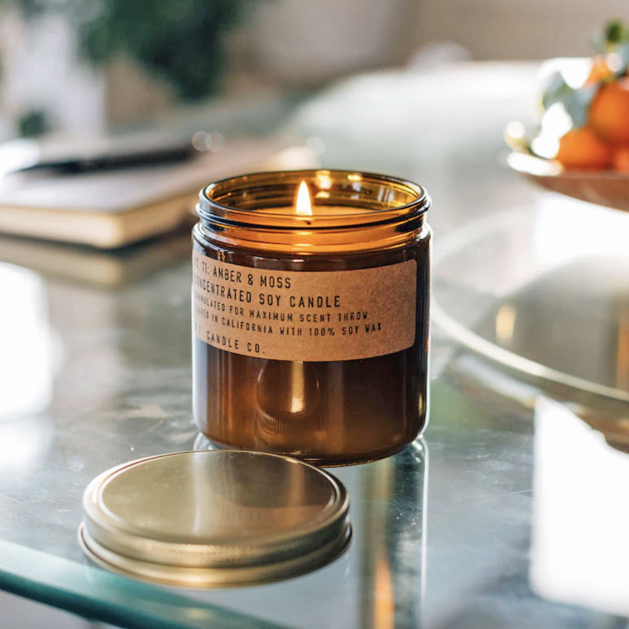 PF Candle Co. Amber & Moss – Large Concentrated Candle | Prelude & Dawn | Los Angeles