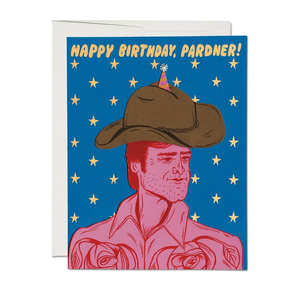 Red Cap Cards | Birthday Pardner Greeting Card | Prelude & Dawn | Los Angeles, CA