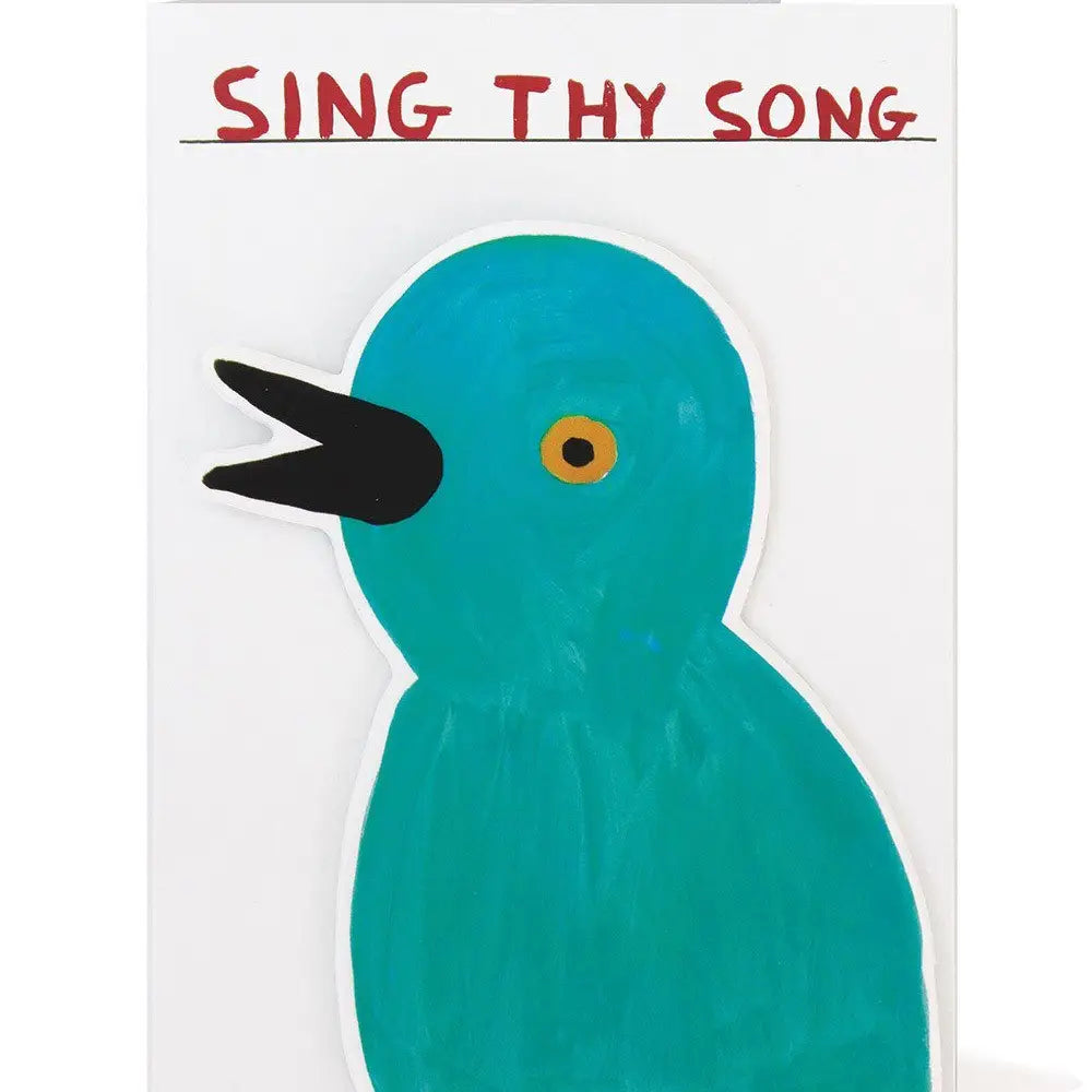 Sing Thy Song Puffy Sticker Card X David Shrigley | Prelude & Dawn | Los Angeles, CA