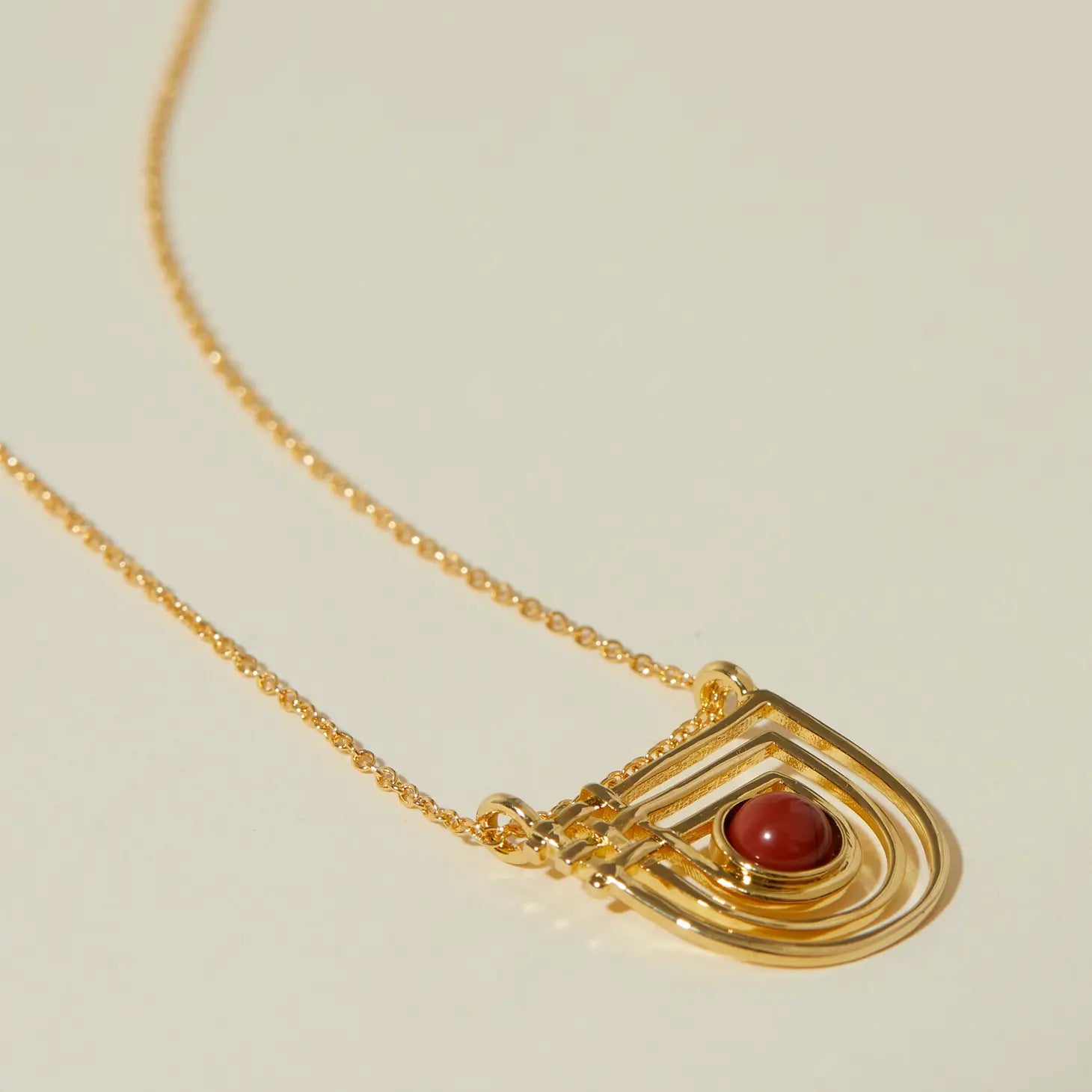 Lindsay Lewis Jewelry Golden Era Necklace - Red Jasper | Prelude & Dawn | Los Angeles
