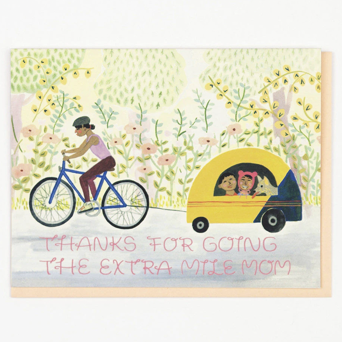 Small Adventure Mom Biking Mother's Day Card | Prelude & Dawn | Los Angeles, CA 