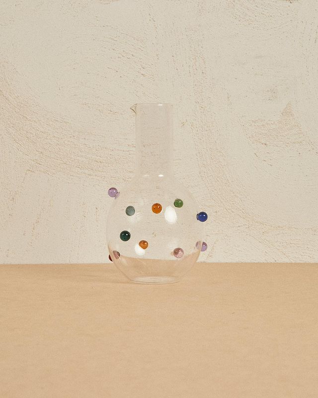 Maison Balzac Pomponette Carafe - Clear/Multi (In-Store Pick Up Only) | Prelude & Dawn | Los Angeles