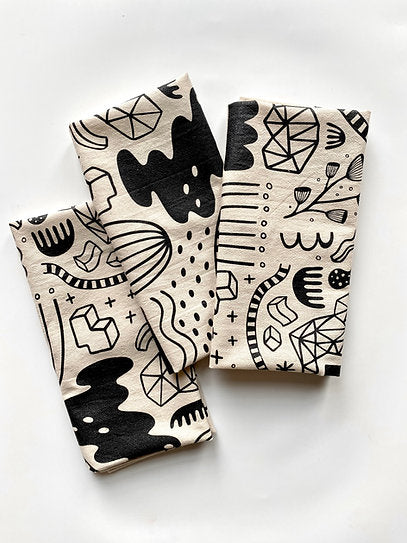 Allison McKeen Tea Towel - Abstract Garden | Prelude & Dawn | Los Angeles