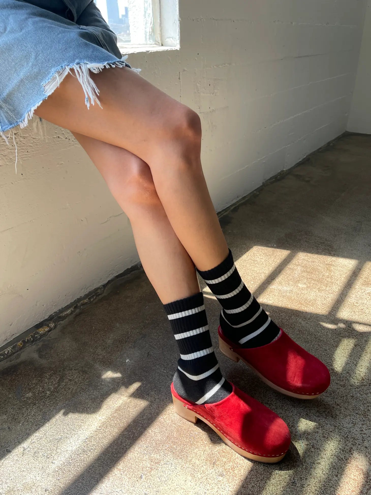 Le Bon Shoppe Striped Boyfriend Socks | Prelude & Dawn | Los Angeles