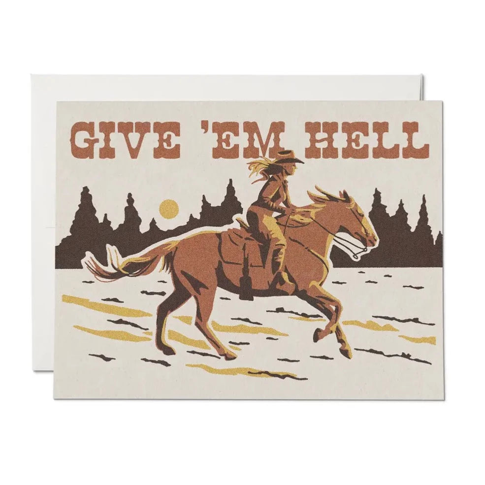 Red Cap Cards | Give 'Em Hell Encouragement Card | Prelude & Dawn | Los Angeles, CA