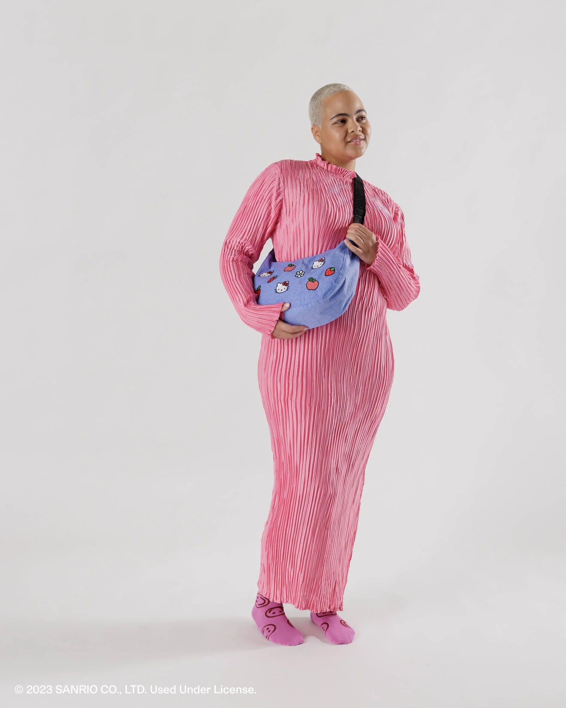 Baggu Medium Nylon Crescent Bag - Embroidered Hello Kitty | Prelude & Dawn | Los Angeles, CA