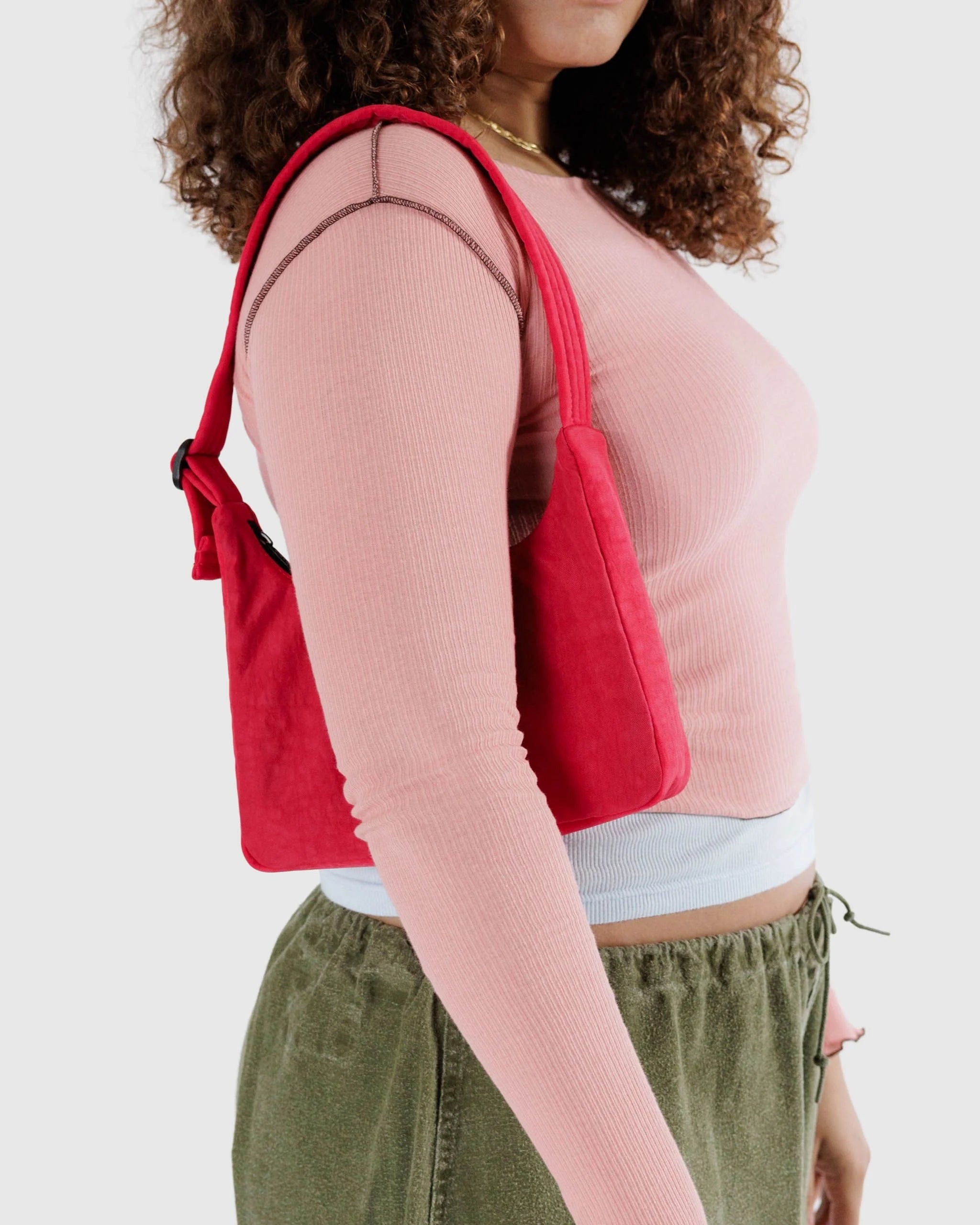 Mini Nylon Shoulder Bag - Candy Apple | Prelude & Dawn | Los Angeles, CA