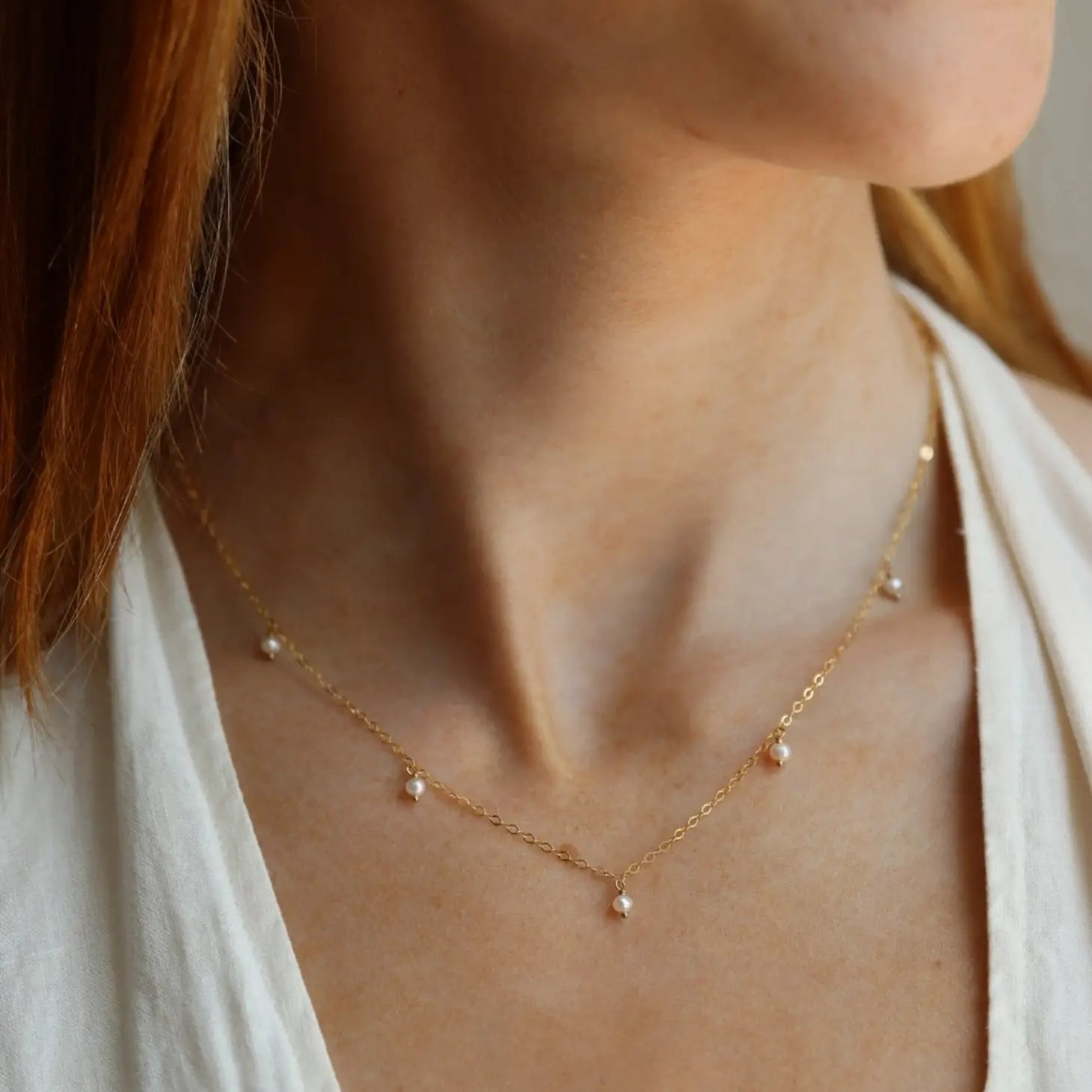 Token Jewelry | Delicate Pearl Necklace | Prelude and Dawn Los Angeles, CA