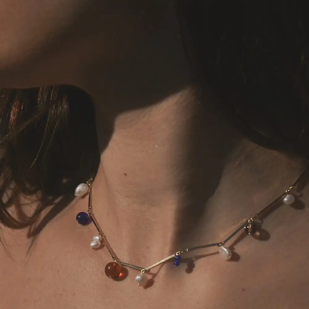 Lindsay Lewis Jewelry | Fête Necklace - Blue | Prelude & Dawn | Los Angeles, CA
