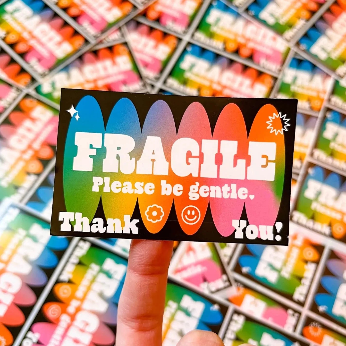 Inner Peach Design Fragile Sticker | Prelude and Dawn Los Angeles, CA