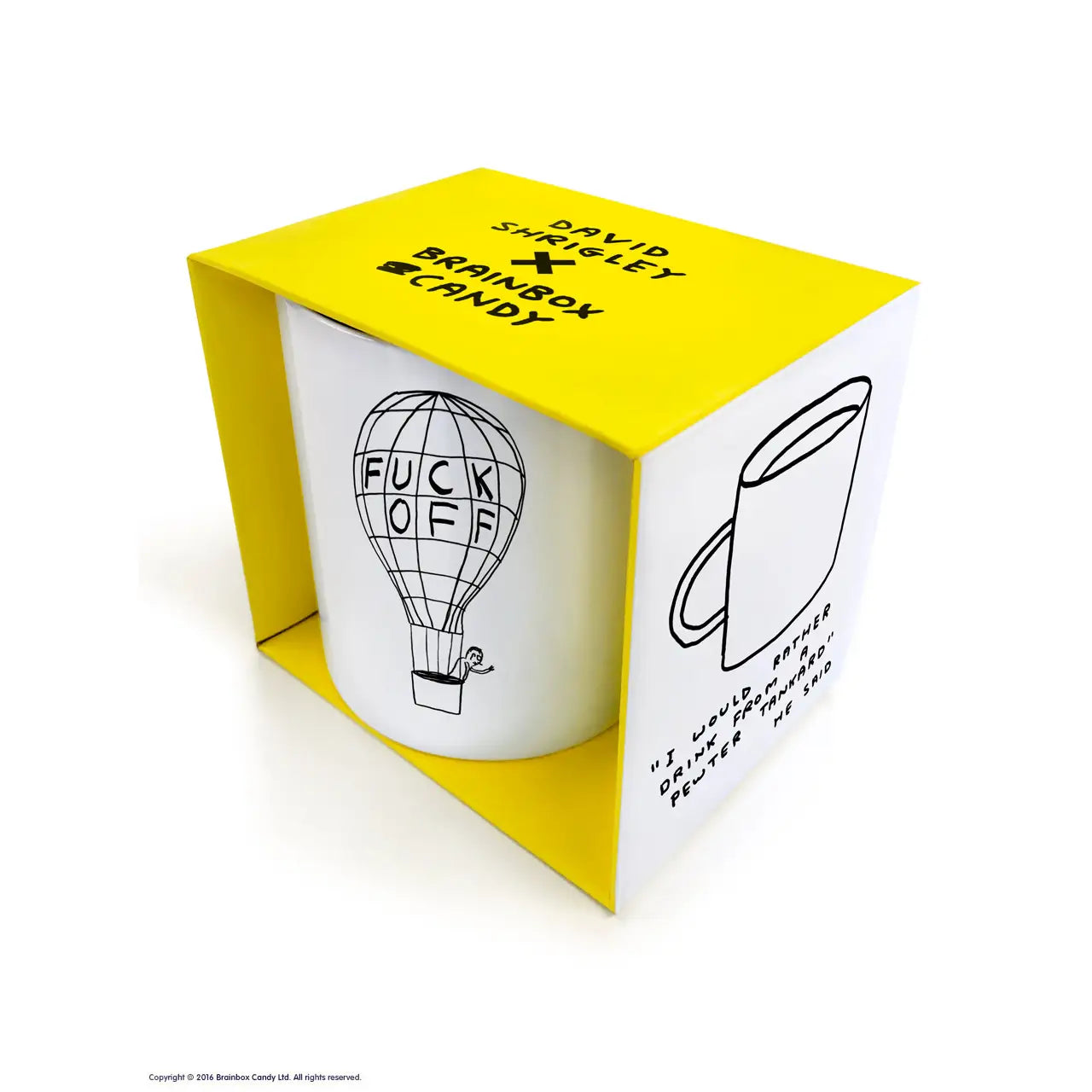 David Shrigley x Brainbox Candy Fuck Off Balloon Mug | Prelude & Dawn | Los Angeles, CA