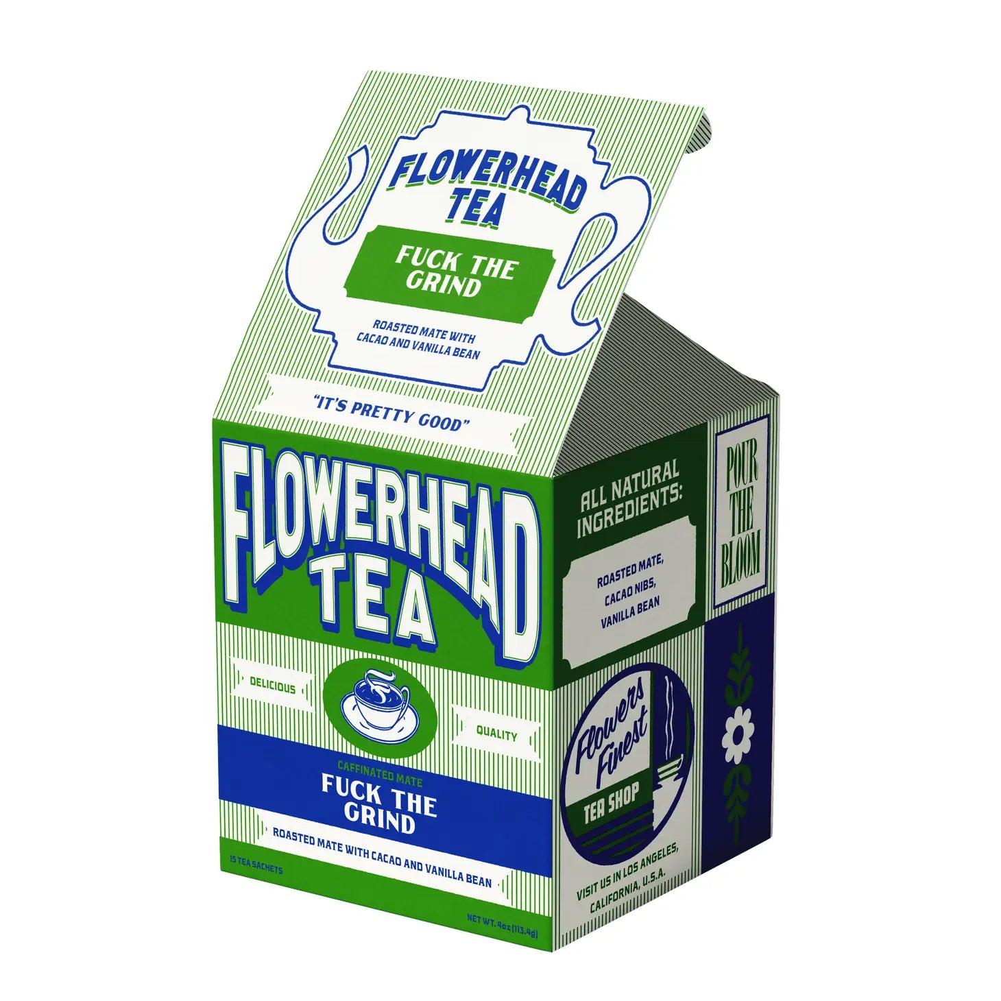 Flowerhead Tea | Fuck the Grind Tea Bags | Prelude & Dawn | Los Angeles, CA
