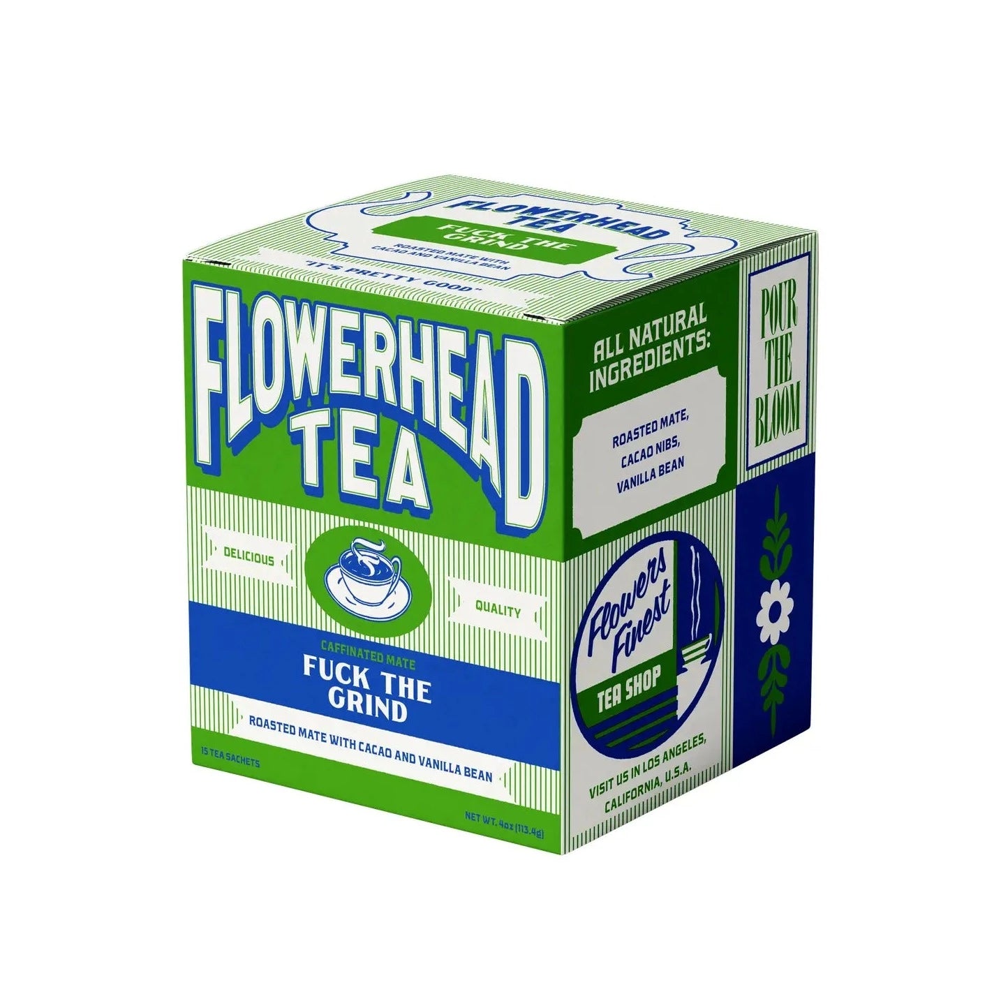 Flowerhead Tea | Fuck the Grind Tea Bags | Prelude & Dawn | Los Angeles, CA