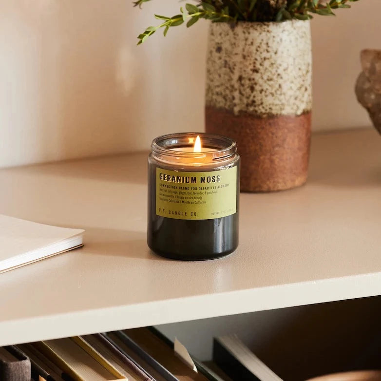 P.F. Candle Co Geranium Moss Soy Candle| Prelude & Dawn | Los Angeles, CA