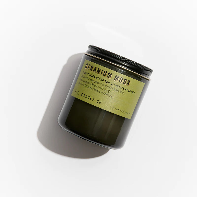 P.F. Candle Co Geranium Moss Soy Candle| Prelude & Dawn | Los Angeles, CA