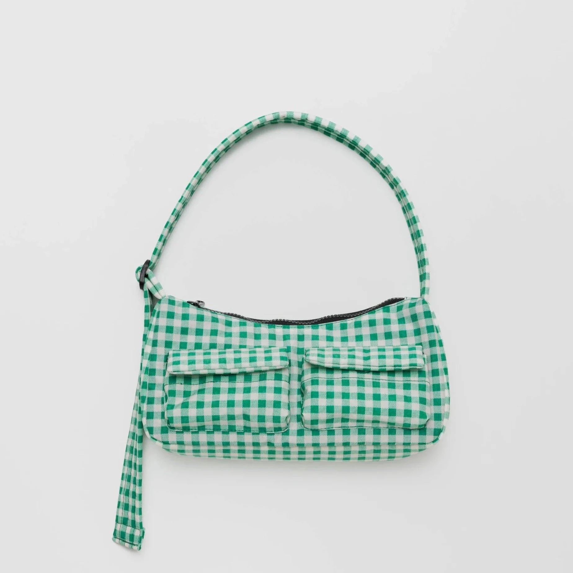 Baggu Cargo Shoulder Bag - Green Gingham | Prelude & Dawn | Los Angeles, CA