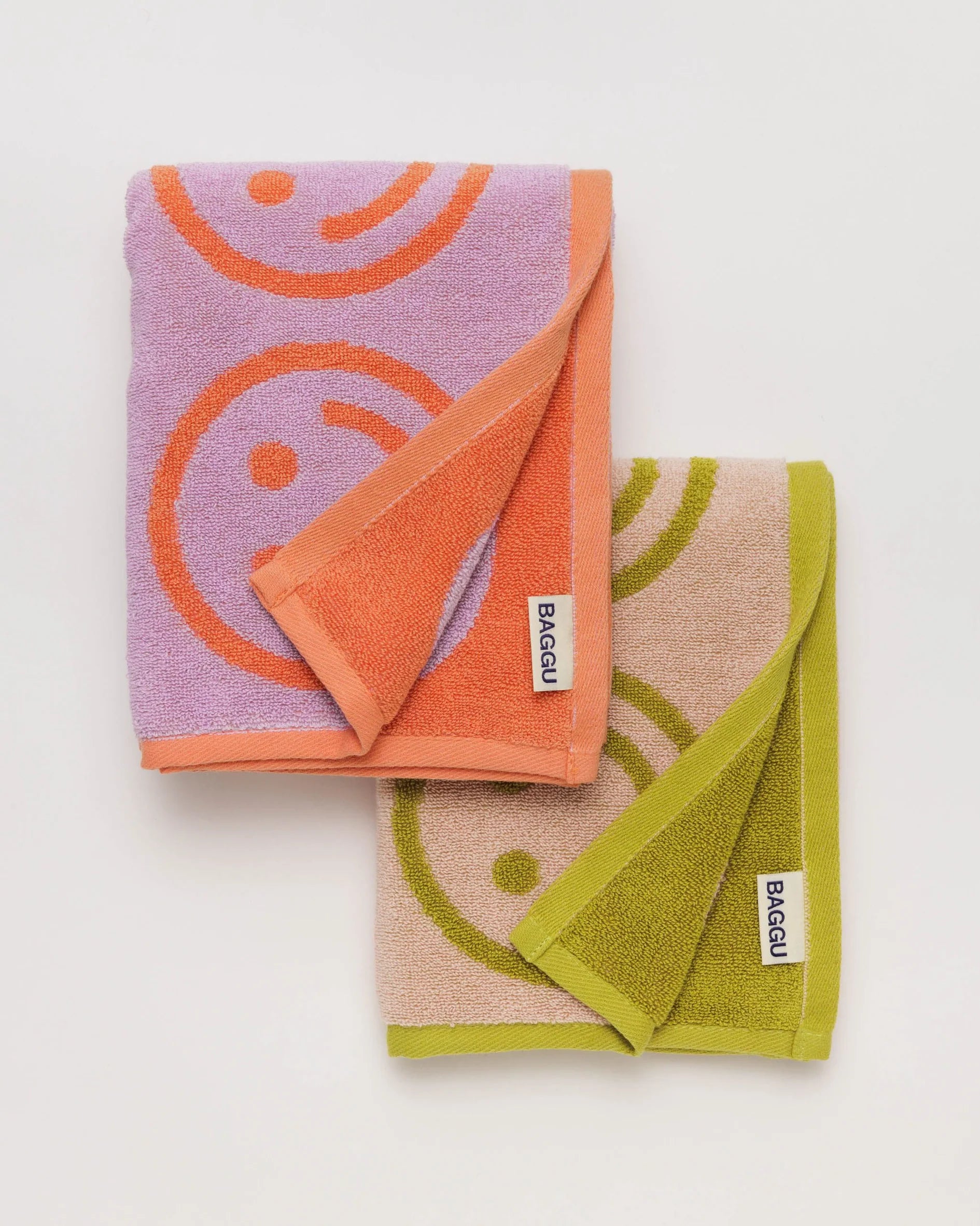 Baggu Hand Towel Set of 2 - Happy Lilac Ochre | Prelude & Dawn | Los Angeles, CA