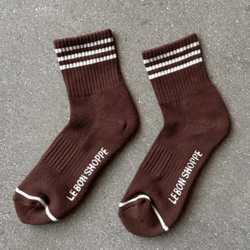 Le Bon Shoppe Girlfriend Socks Mahogany | Prelude & Dawn | Los Angeles