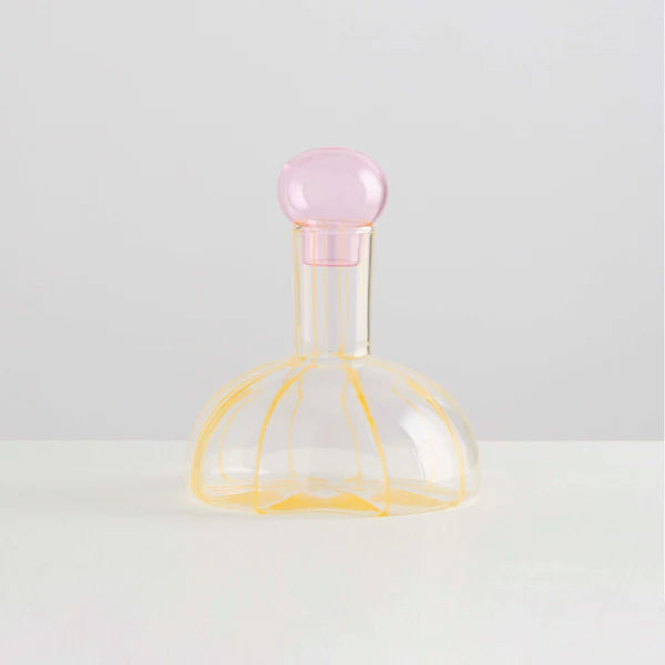 Maison Balzac Grand Soleil Decanter - Clear/Yellow/Pink (In-Store Pick Up Only)| Prelude & Dawn | Los Angeles