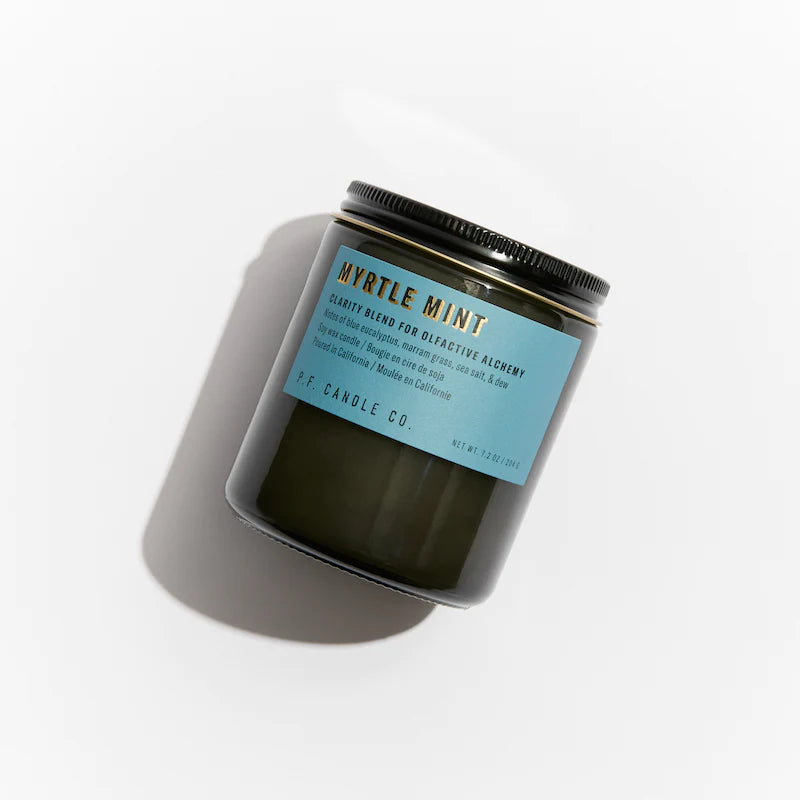 P.F. Candle Co Myrtle Mint Soy Candle| Prelude & Dawn | Los Angeles