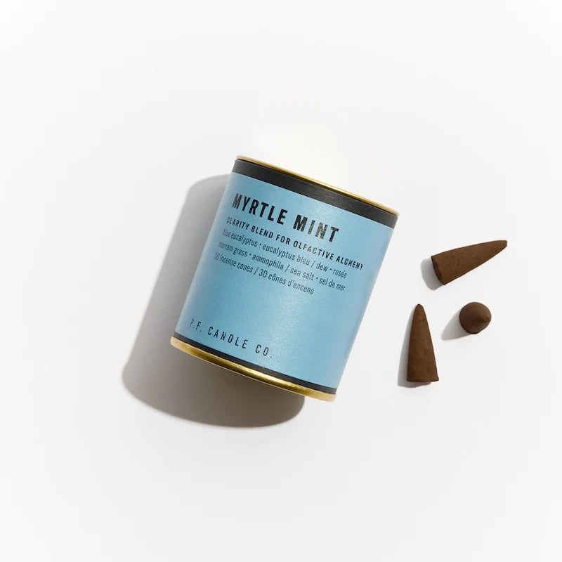 PF Candle Co Myrtle Mint– Incense Cones | Prelude and Dawn Los Angeles, CA