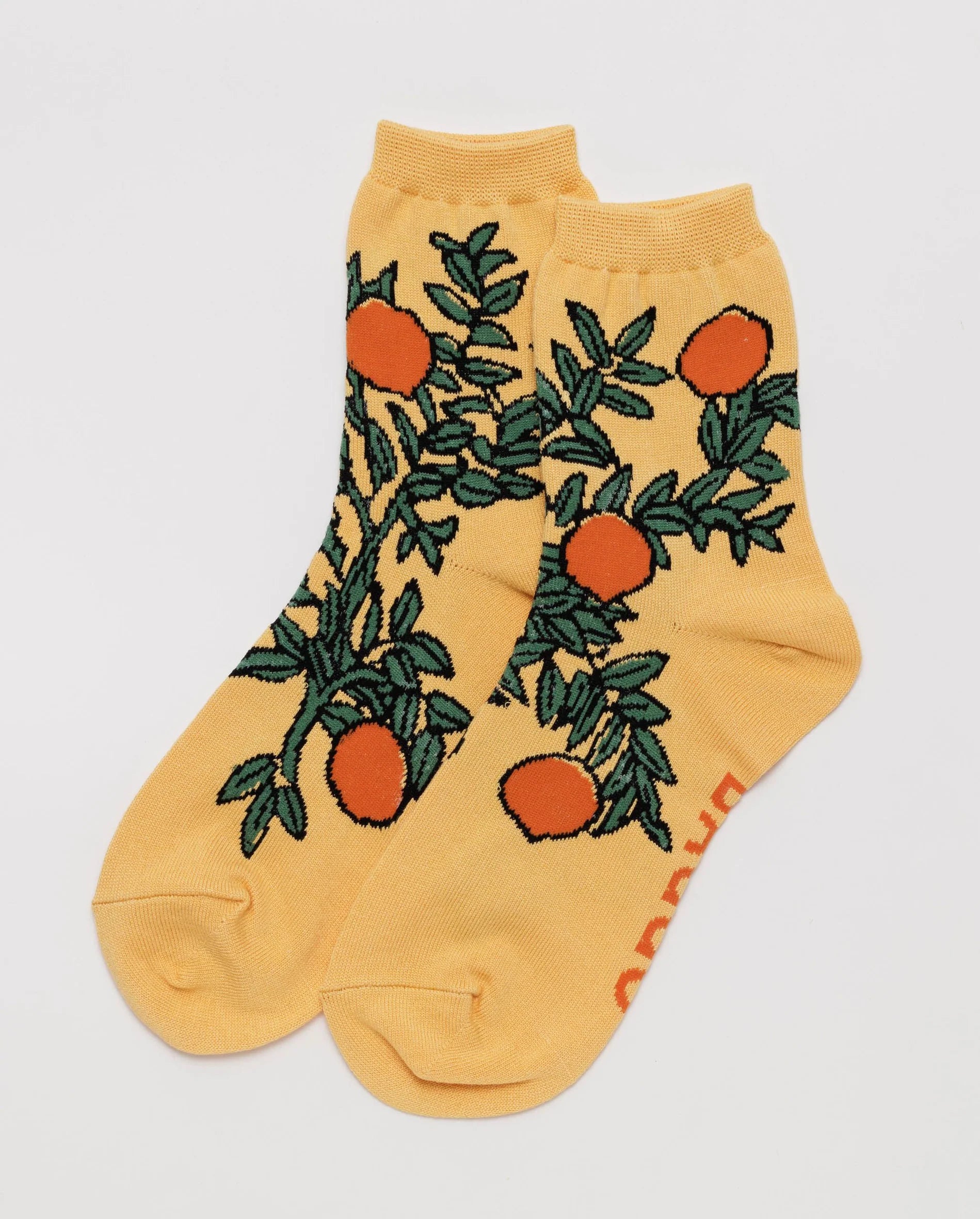 Baggu Crew Socks - Orange Tree| Prelude & Dawn | Los Angeles, CA