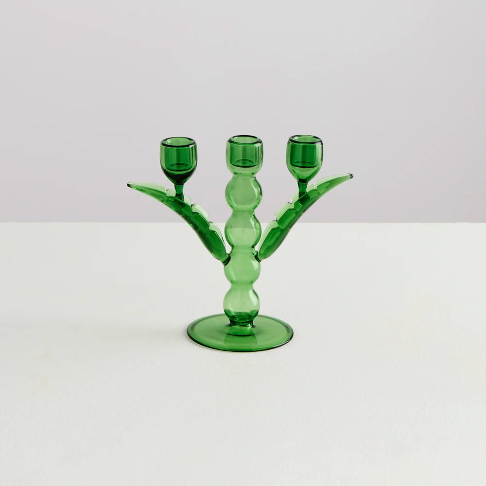 Maison Balzac Palmier Candle Holder - Green | Prelude and Dawn Los Angeles, CA