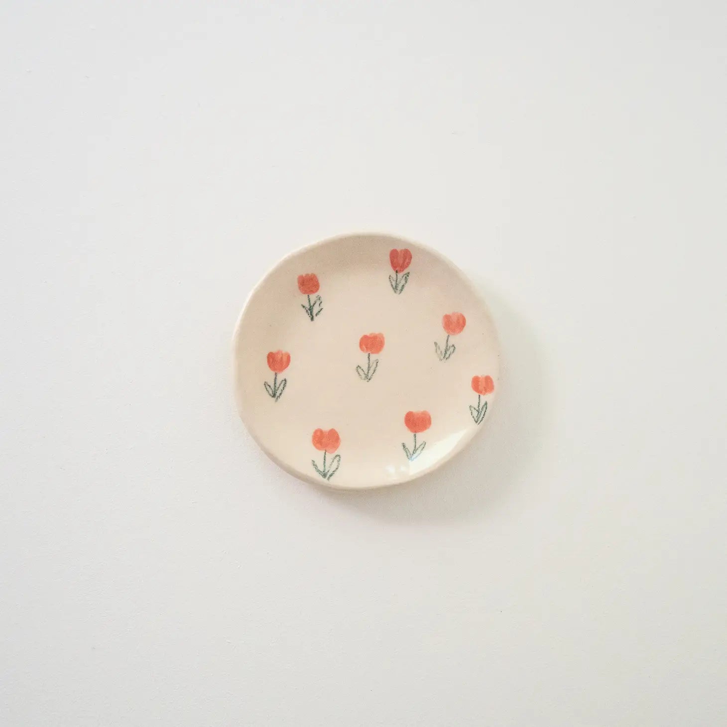 Erika Christine ceramics Red Tulip Ring Dish| Prelude and Dawn | Los Angeles, CA