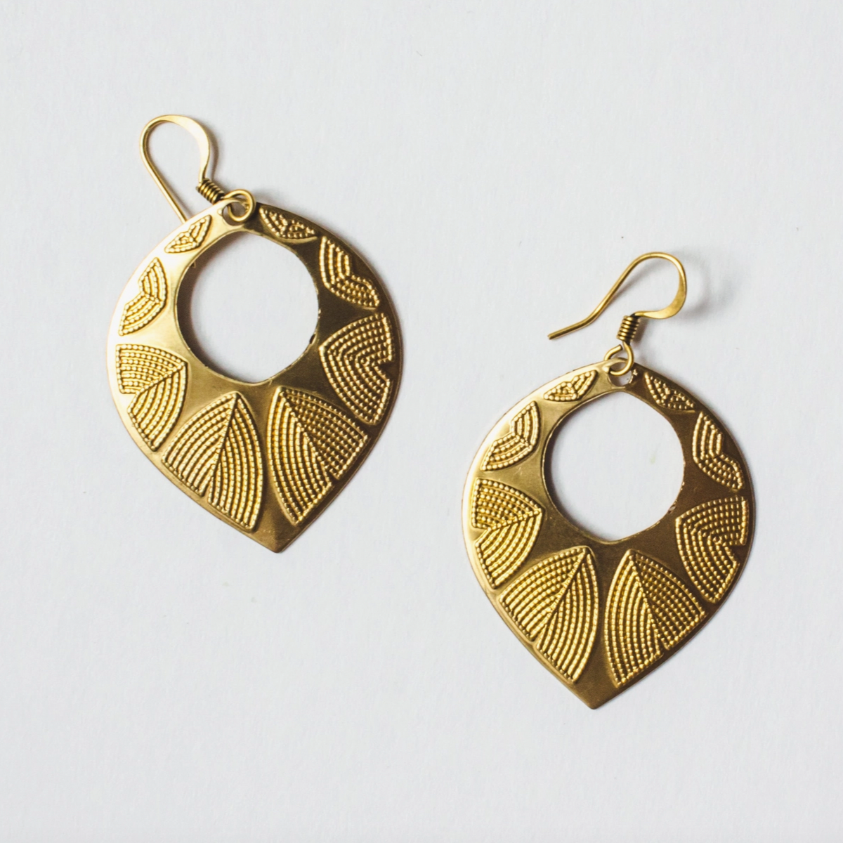 Etched Teardrop Earrings