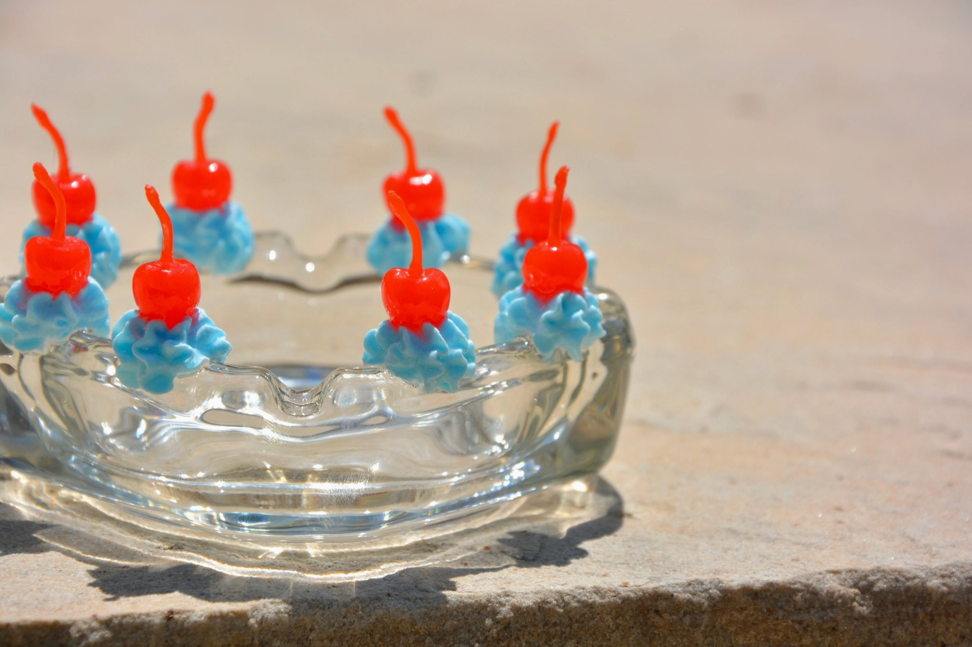 Blue Icing Cherry Ashtray