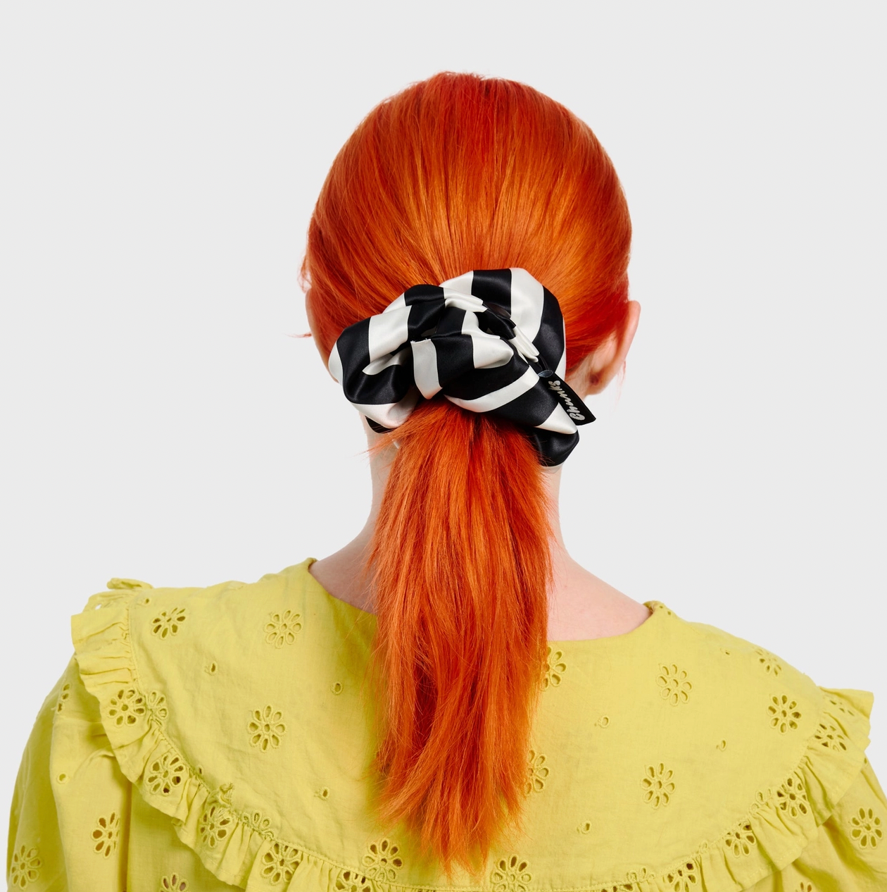 Silk Scrunchie in Large Stripes