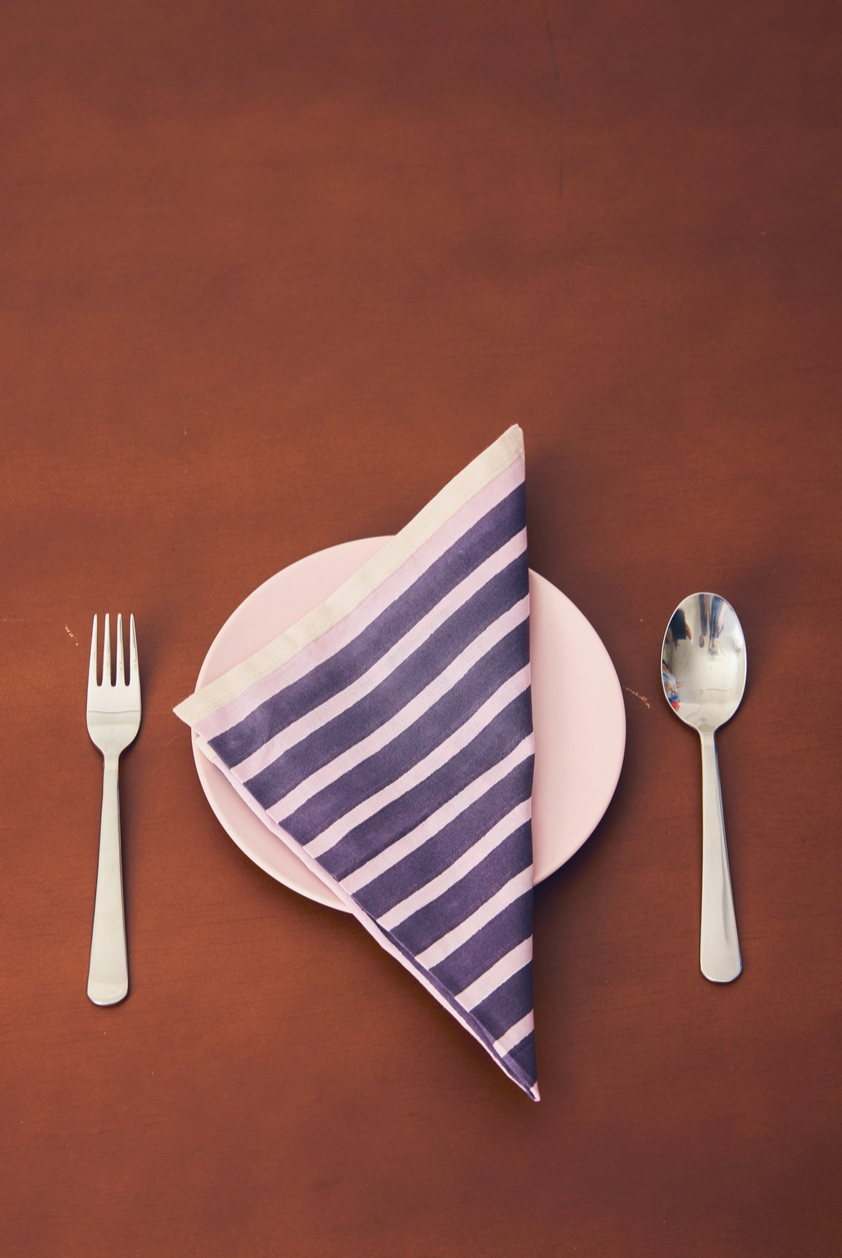 Block Stripe Napkins (Set of Two)