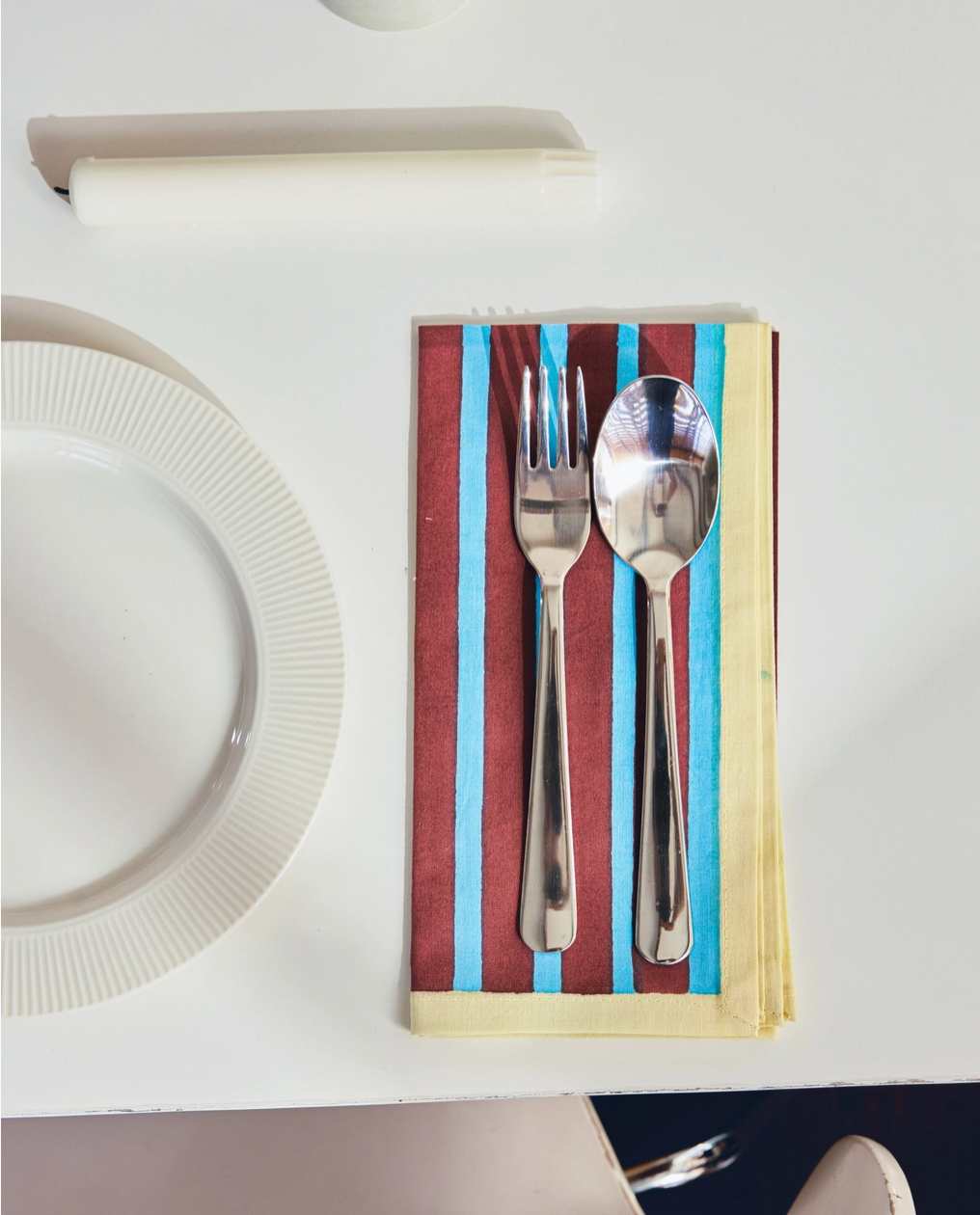 Block Stripe Napkins (Set of Two)