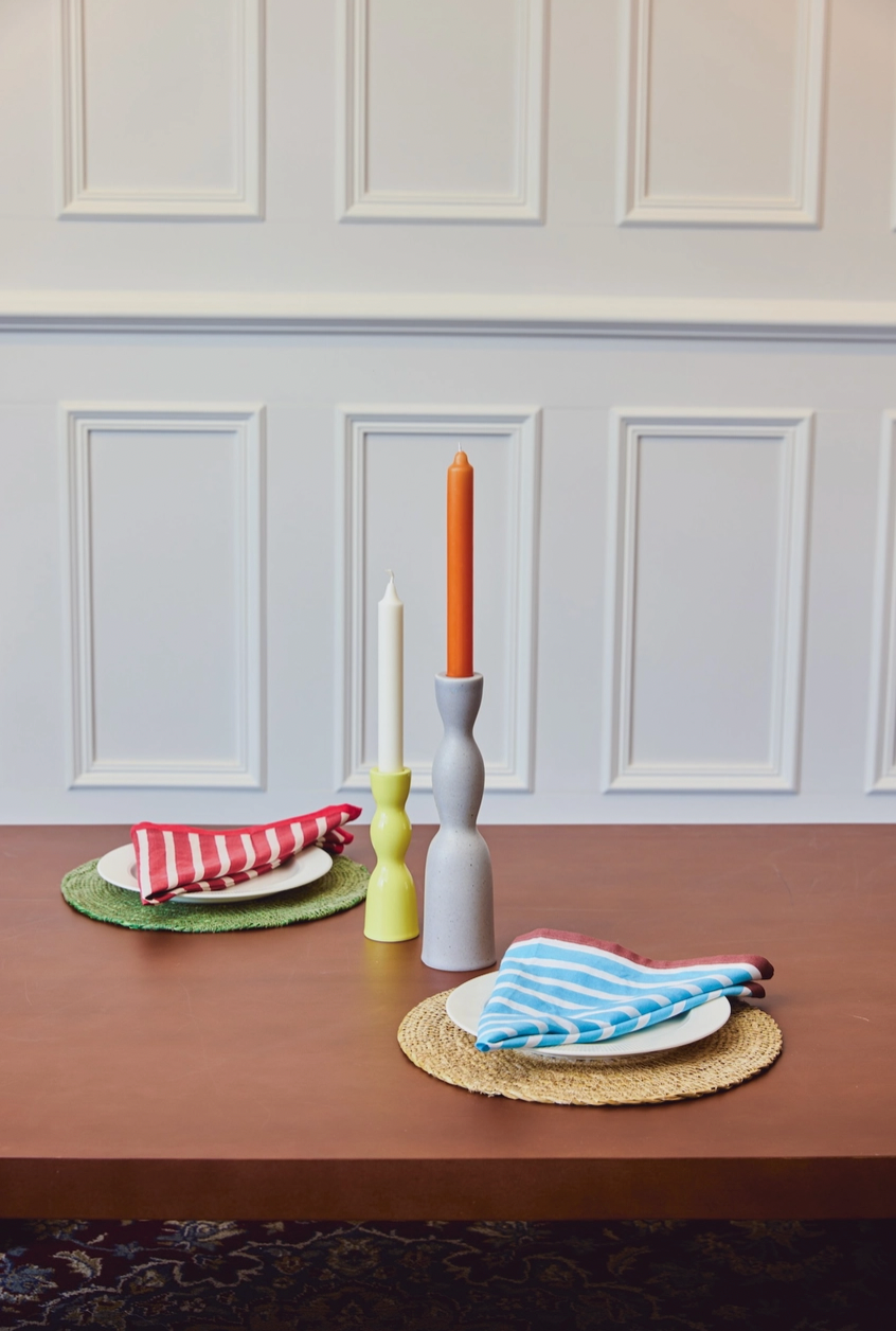 Block Stripe Napkins (Set of Two)