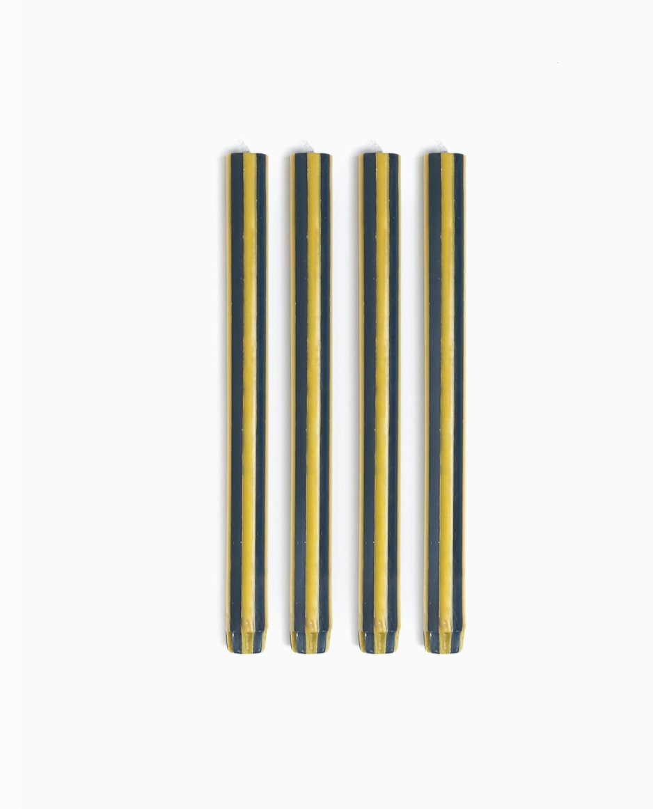 Stripe Dinner Candle (Box Set of 4)