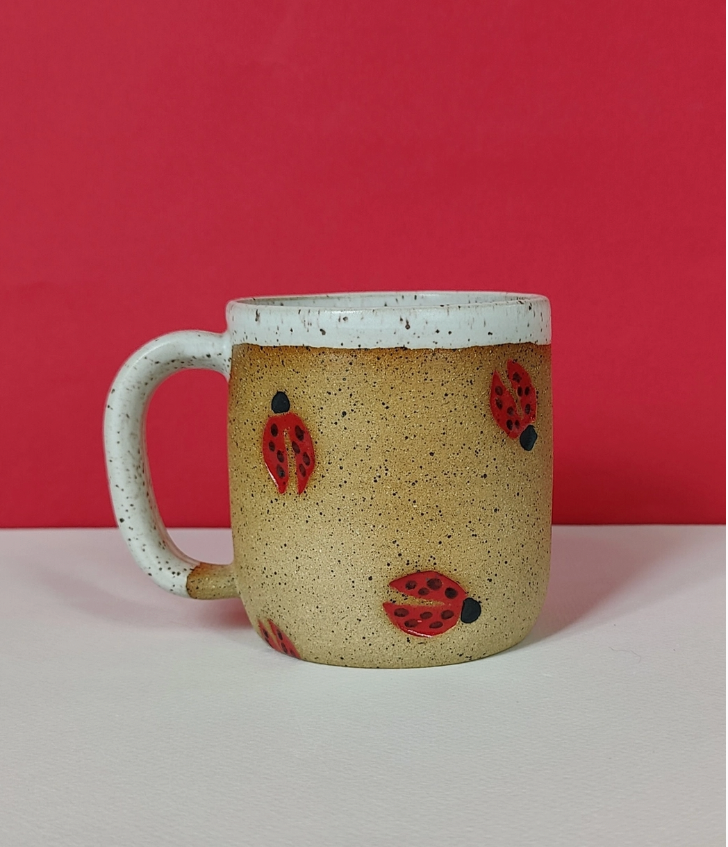 Ladybug Mug in White