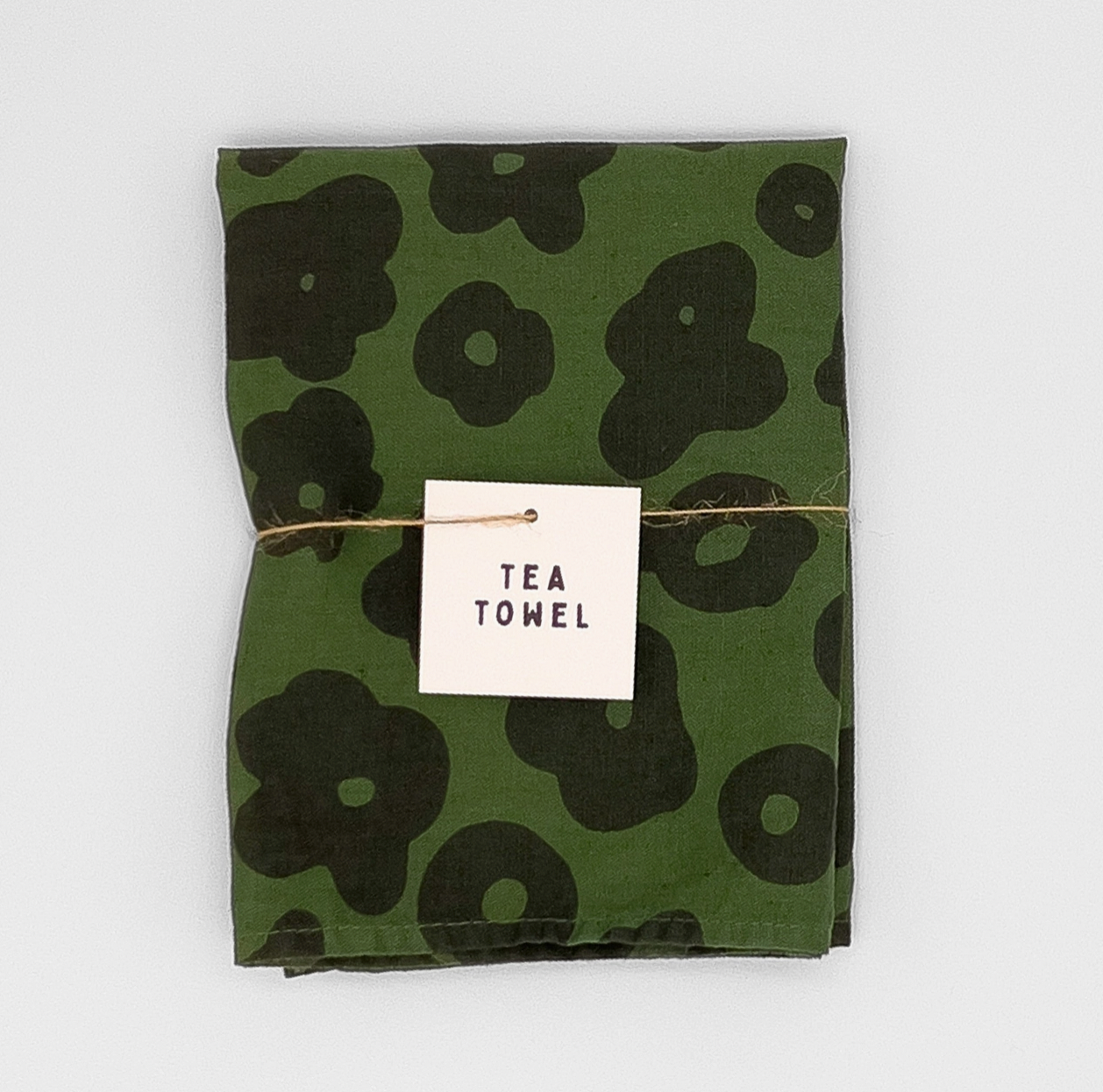 Tea Towel - Celeste - Faded Black - Evergreen