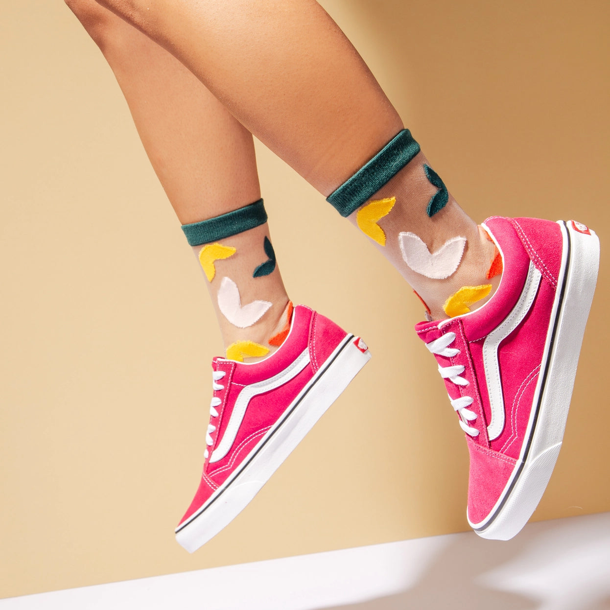 Poketo Sheer Socks in Fronds | Prelude and Dawn Los Angeles, CA