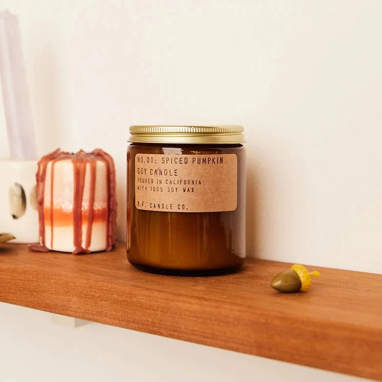 P.F. Candle Co Spiced Pumpkin Soy Candle 7.2 oz.| Prelude & Dawn | Los Angeles