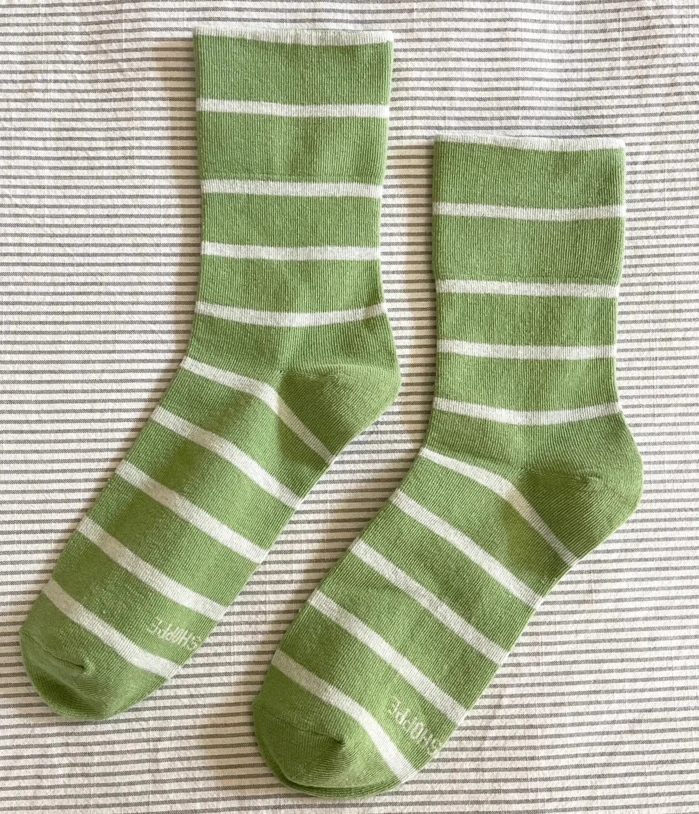 Le Bon Shoppe Wally Socks Wasabi Stripe | Prelude & Dawn | Los Angeles