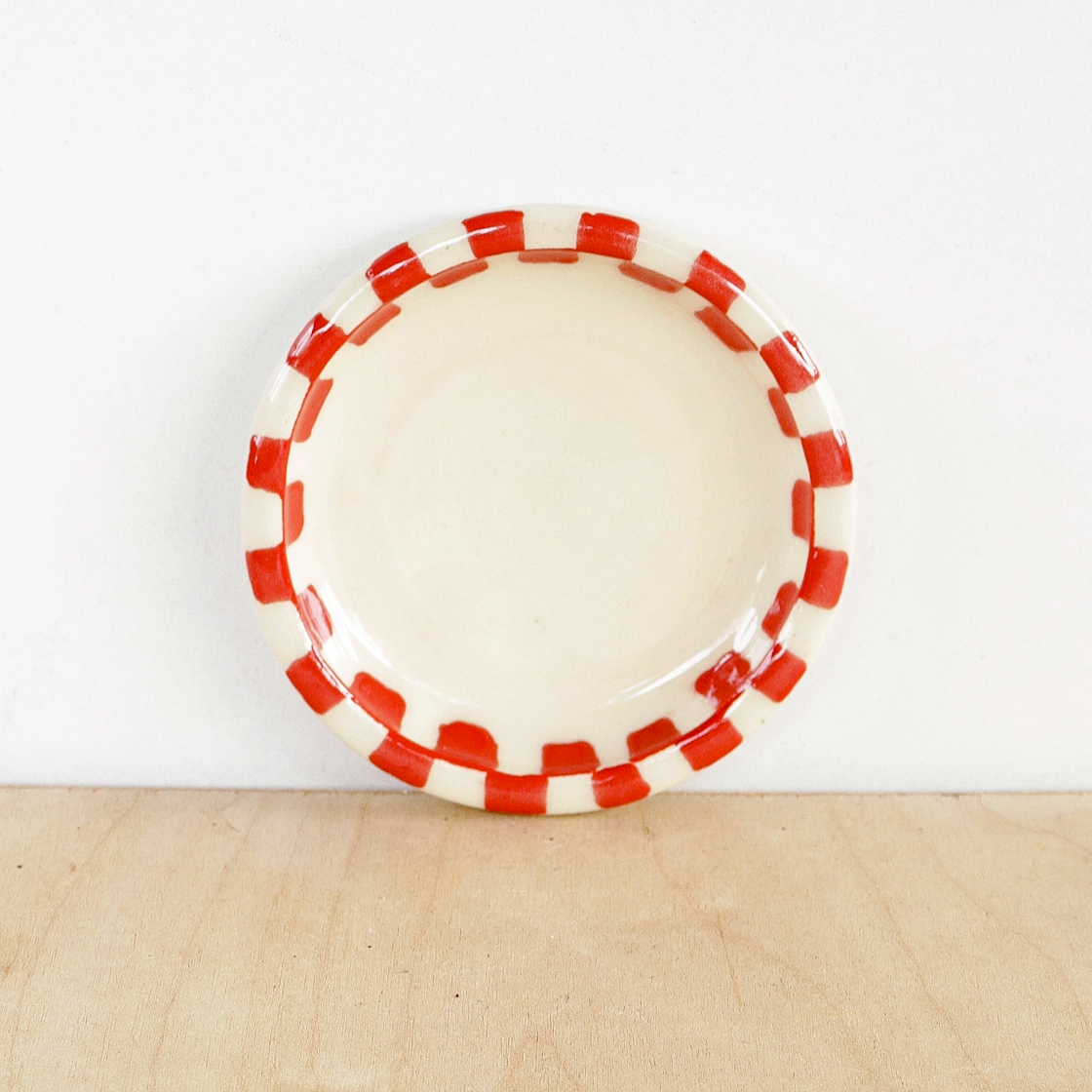 Ceramic Mini Checkerboard Ring Dish