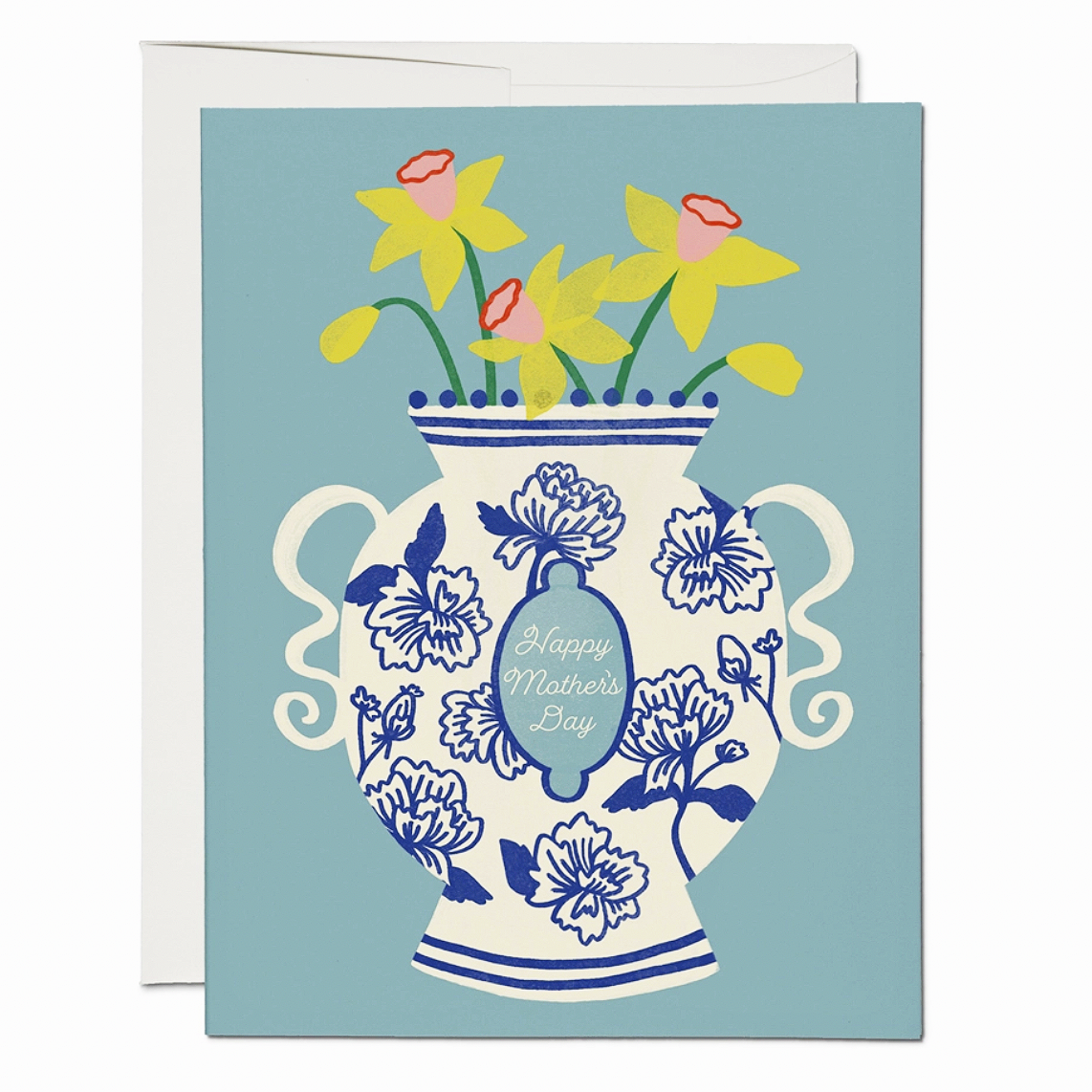 Red Cap Cards | Chinoiserie Vase Mother's Day Card| Prelude and Dawn | Los Angeles, CA