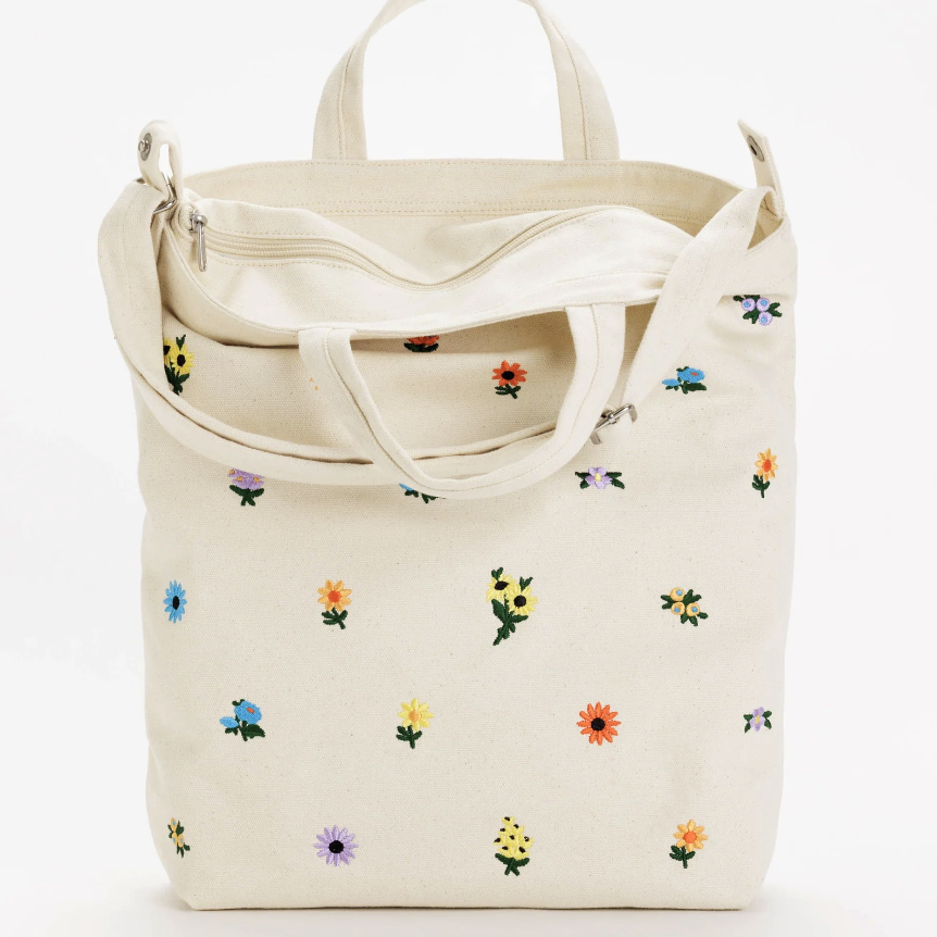 Baggu Zip Duck Bag - Embroidered Ditsy Floral | Prelude & Dawn | Los Angeles, CA 