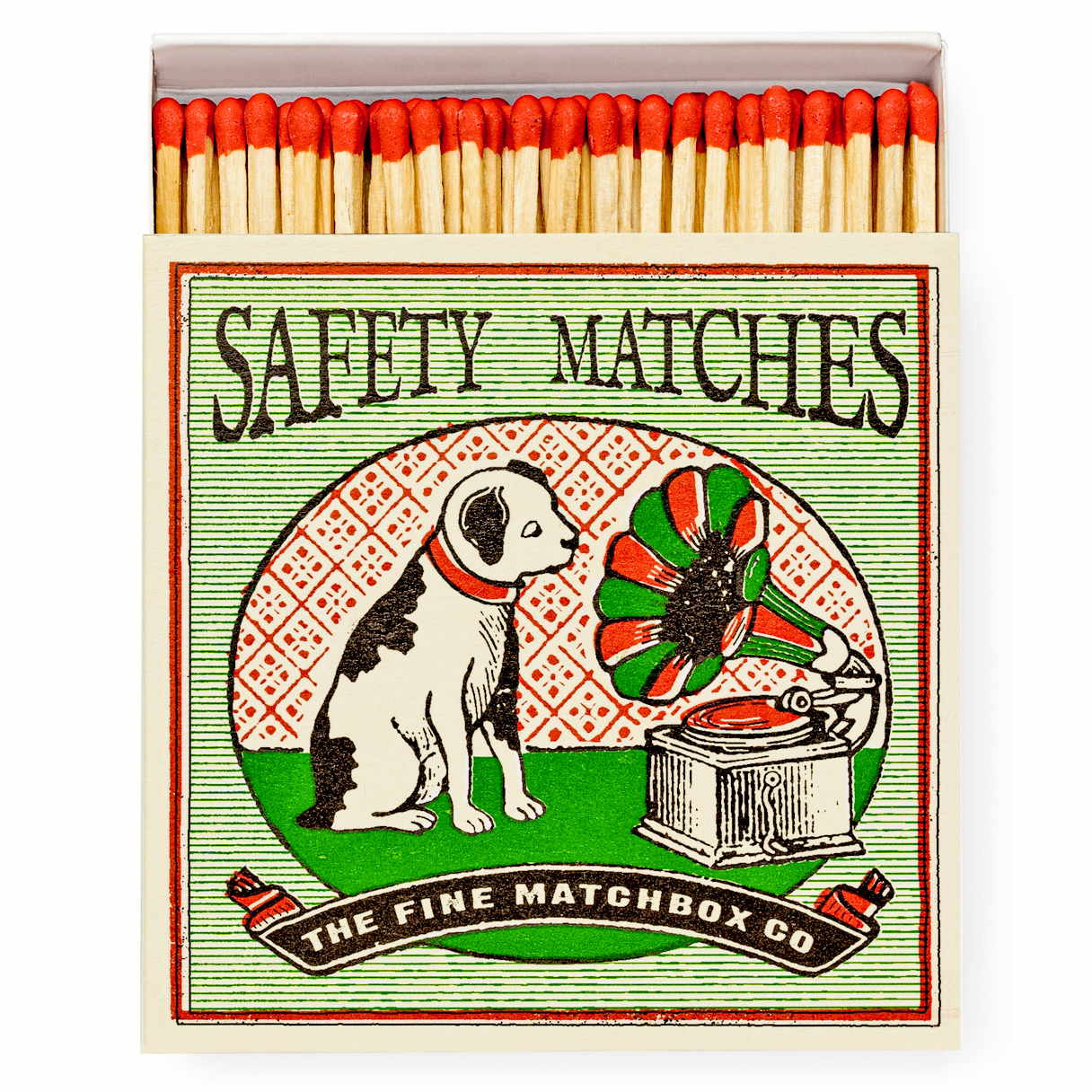 Dog and Gramaphone | Square - Safety Matches