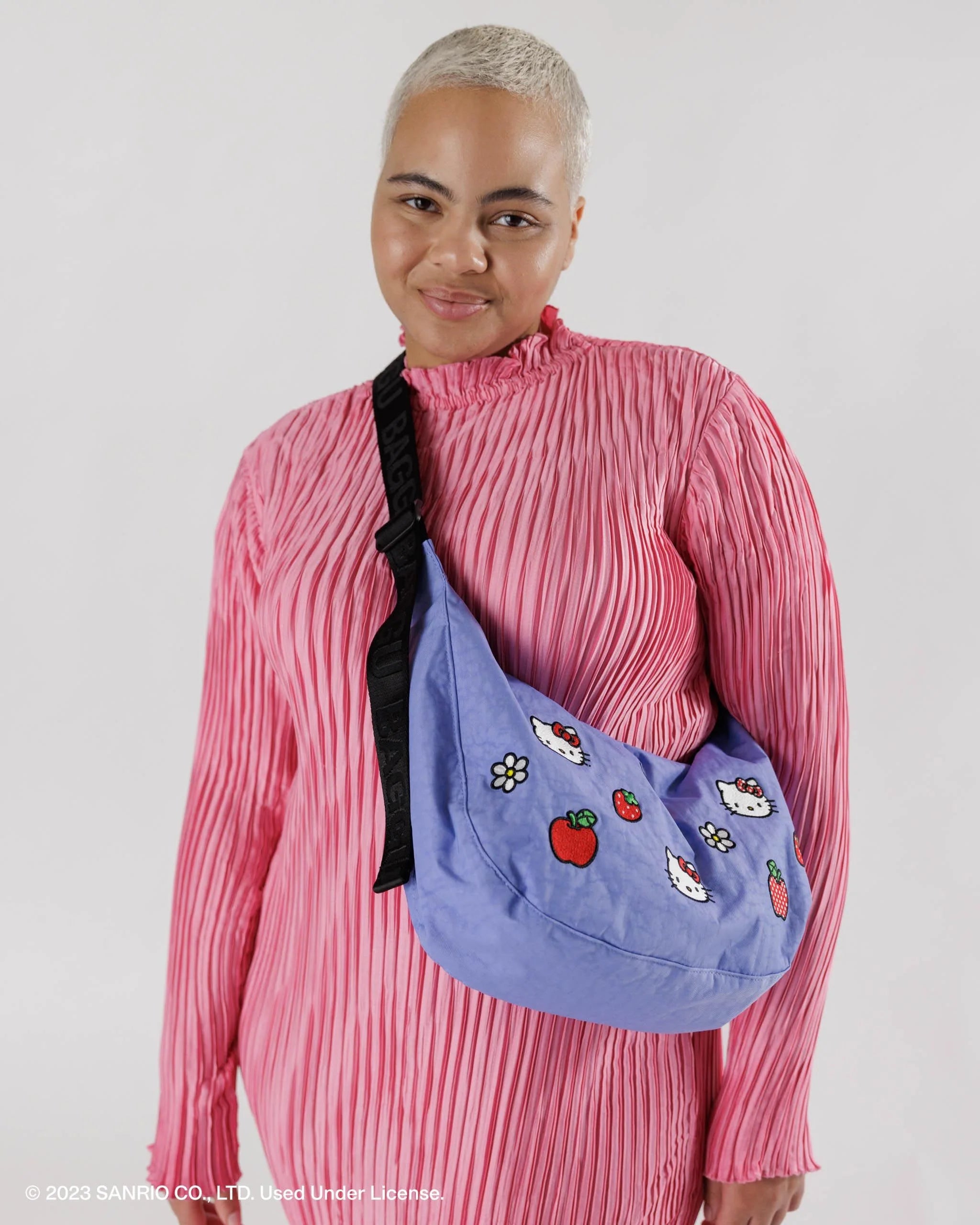 Baggu Medium Nylon Crescent Bag - Embroidered Hello Kitty | Prelude & Dawn | Los Angeles, CA