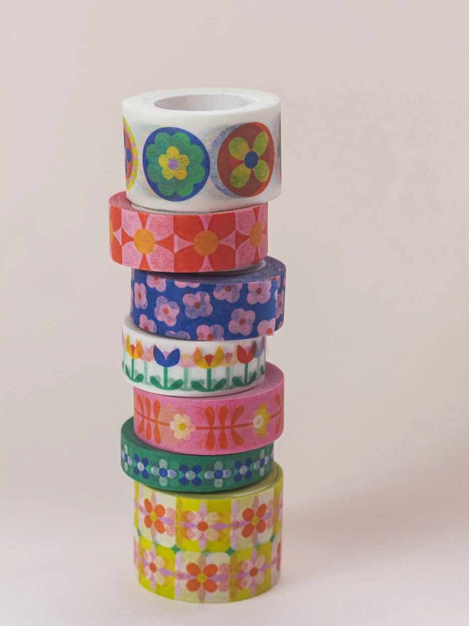 My Darlin' Retro Floral Washi Tape - 25 mm | Prelude & Dawn | Los Angeles, CA