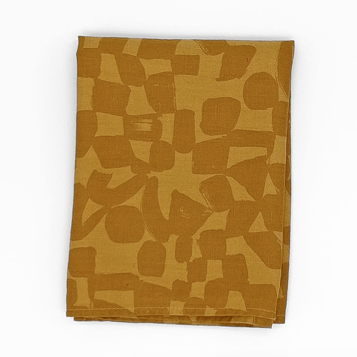 Tea Towel - Checks - Amber - Deep Gold